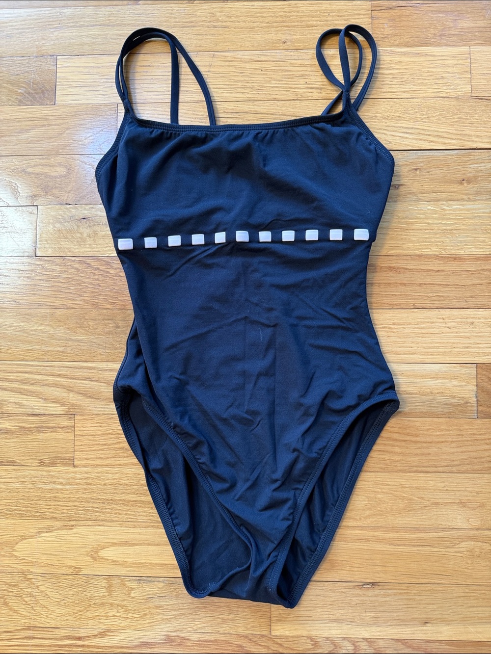 Anne Cole Black One-Piece Swimsuit with White Accent